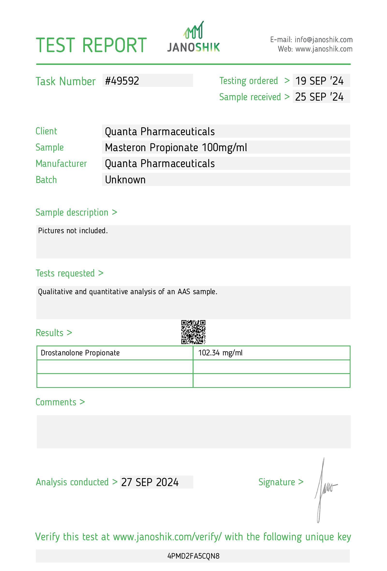 Quanta Pharma Masteron Propionate - Image 5